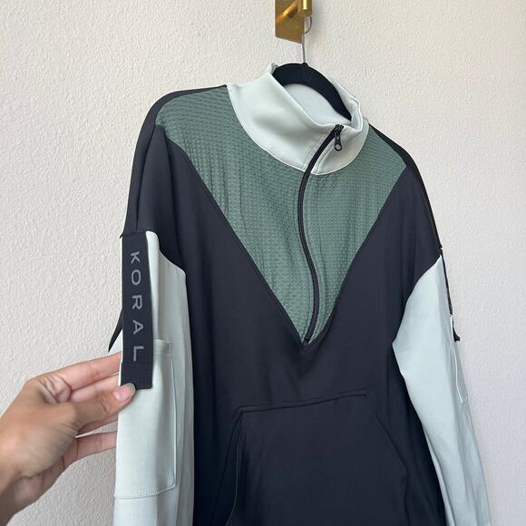 KORAL Breaker Scuba Throwover Pullover in Black Agave Mineral Grey Size S - Picture 6 of 11